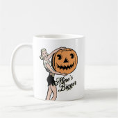 Halloween Pumpkin Funny Retro Orange Mines Bigger Kaffeetasse (Links)
