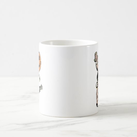 Halloween Pumpkin Funny Retro Orange Mines Bigger Kaffeetasse (Mittel)