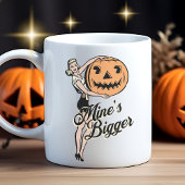 Halloween Pumpkin Funny Retro Orange Mines Bigger Kaffeetasse