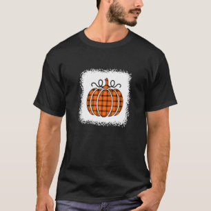 Halloween Pumpkin gebleicht Orange Buffalo Kariert T-Shirt