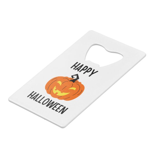 Halloween Pumpkin Geldbeutel Flaschenöffner (Vorderseite Schrägansicht)