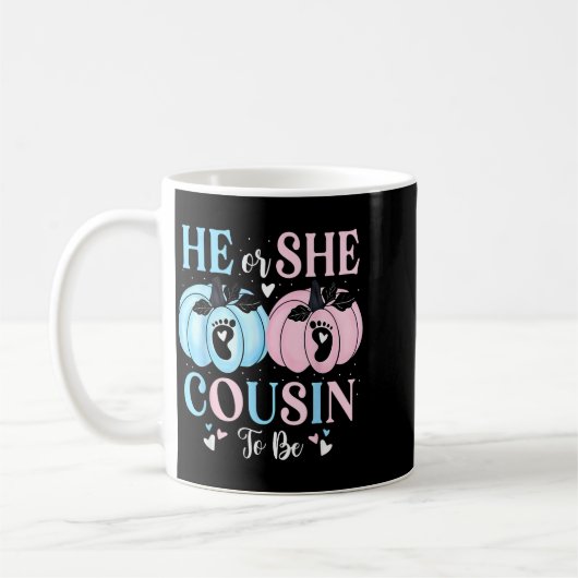 Halloween Pumpkin Gender Reveal He Or She Cousin T Kaffeetasse (Links)