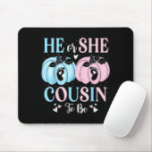 Halloween Pumpkin Gender Reveal He Or She Cousin T Mousepad (Mit Mouse)