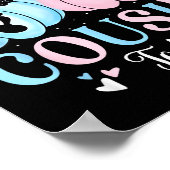 Halloween Pumpkin Gender Reveal He Or She Cousin T Poster (Ecke)