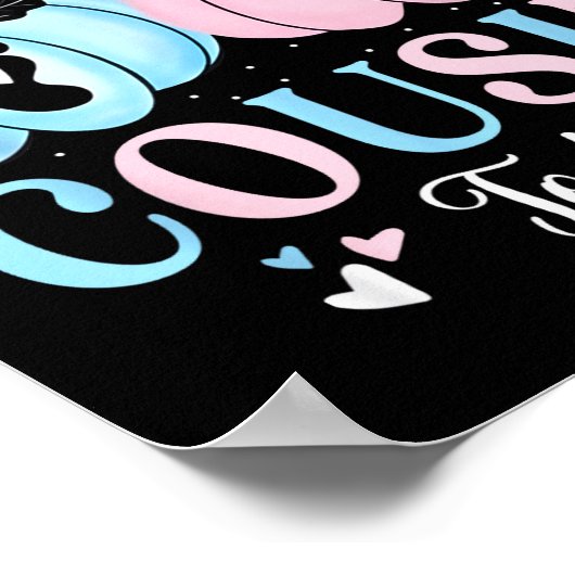 Halloween Pumpkin Gender Reveal He Or She Cousin T Poster (Ecke)