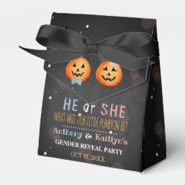 Halloween Pumpkin Gender Reveal Party Geschenkschachtel