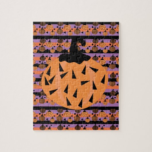 Halloween Pumpkin Geometrie Muster Puzzle (Vertikal)
