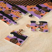 Halloween Pumpkin Geometrie Muster Puzzle (Seite)