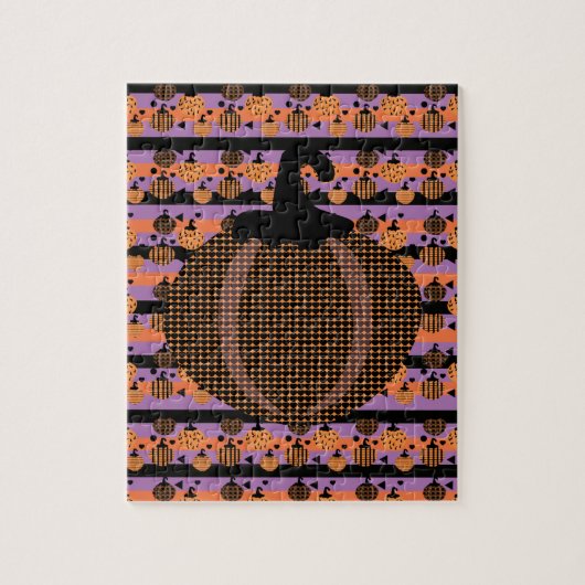 Halloween Pumpkin Geometrie Muster Puzzle (Vertikal)