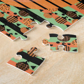 Halloween Pumpkin Geometrie Muster Puzzle (Seite)