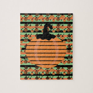 Halloween Pumpkin Geometrie Muster Puzzle