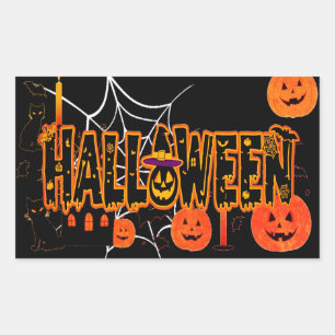 Halloween Pumpkin-Geschenk Rechteckiger Aufkleber