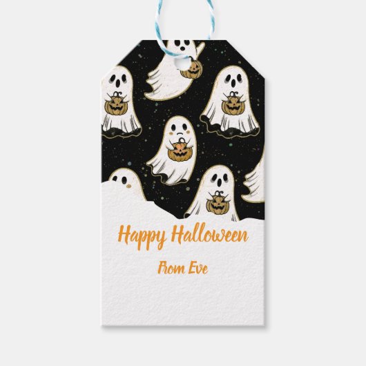 Halloween Pumpkin Geschenkanhänger (Vorderseite)