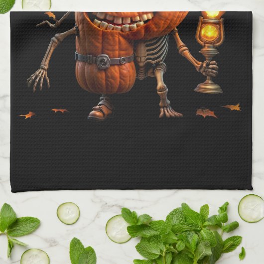 Halloween Pumpkin Geschirrtuch (Gefaltet)