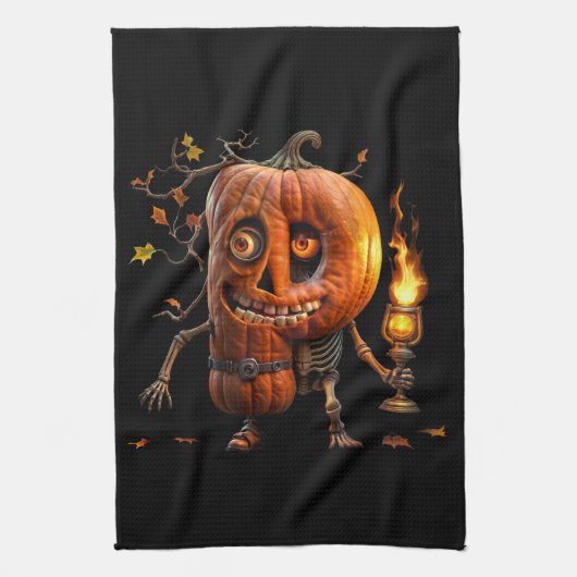 Halloween Pumpkin Geschirrtuch (Vertikal)