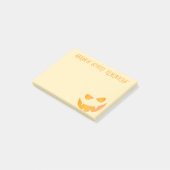 Halloween Pumpkin-Gesicht Custom Spooky Erinnerung Post-it Klebezettel (angewinkelt)