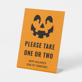 Halloween Pumpkin-Gesichtshaut für Trick oder Trea Sockelschild