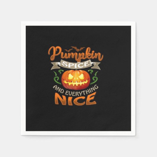 Halloween Pumpkin Gewürz Alles Nette Jack-O'-La Serviette (Vorderseite)