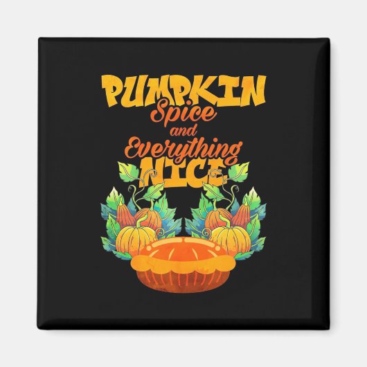 Halloween Pumpkin Gewürz und alles Gute Magnet (Vorne)