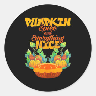 Halloween Pumpkin Gewürz und alles Gute Runder Aufkleber