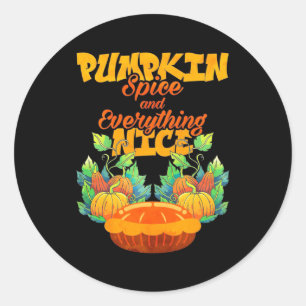 Halloween Pumpkin Gewürz und alles Gute Runder Aufkleber