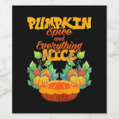 Halloween Pumpkin Gewürz und alles Gute Weinetikett (Einzelnes Label)