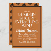 Halloween Pumpkin Gewürz und Wine Brautparty Einladung (Vorne/Hinten)