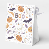 "Halloween Pumpkin Ghost and Bat Favor Box" Geschenkschachtel (Rückseite)