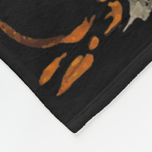 Halloween Pumpkin Ghost Autumn Blätter Graphic Art Fleecedecke (Ecke)