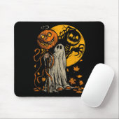 Halloween Pumpkin Ghost Autumn Blätter Graphic Art Mousepad (Mit Mouse)