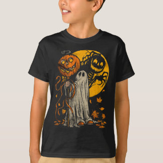 Halloween Pumpkin Ghost Autumn Blätter Graphic Art T-Shirt