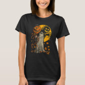 Halloween Pumpkin Ghost Autumn Leaves Graphic Art T-Shirt (Vorderseite)
