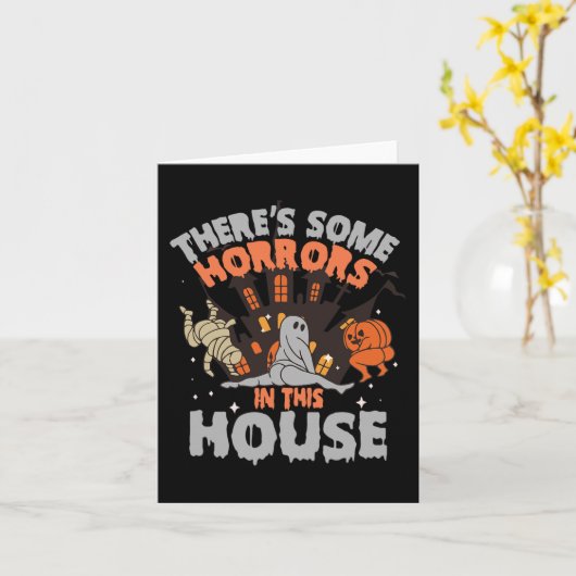 Halloween Pumpkin Ghost Es gibt einige Horror in d Karte (Gelbe Blume)