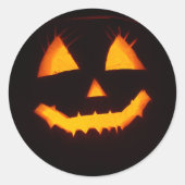 Halloween Pumpkin Ghost Runder Aufkleber (Vorderseite)