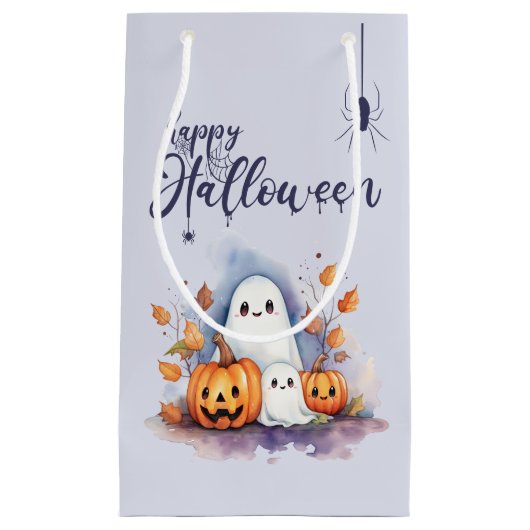 Halloween Pumpkin Ghost Small Trick oder Treat Bag Kleine Geschenktüte (Vorderseite)