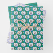 Halloween Pumpkin, Ghost Stripe Muster Geschenkpapier Set (Beispiel)