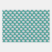 Halloween Pumpkin, Ghost Stripe Muster Geschenkpapier Set (Vorderseite)