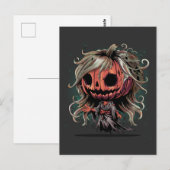 Halloween Pumpkin Ghoul Postkarte (Vorne/Hinten)
