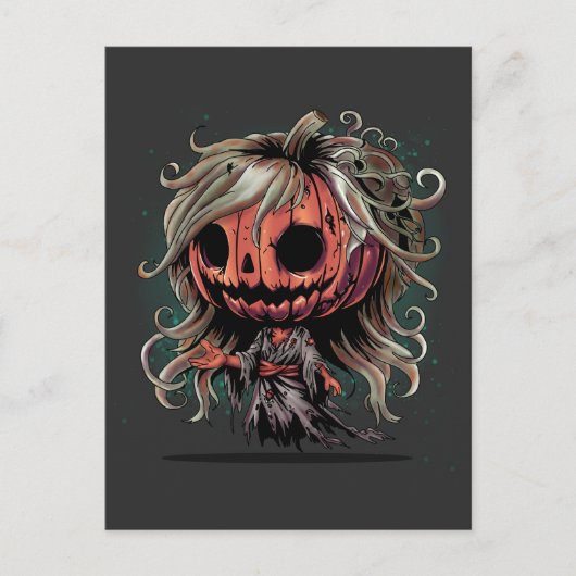 Halloween Pumpkin Ghoul Postkarte (Vorderseite)