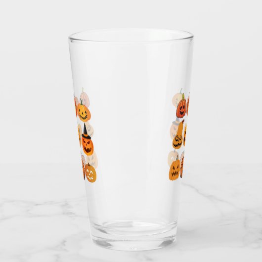 Halloween Pumpkin Glass Cup Glas (Links)