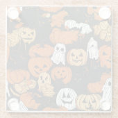 Halloween Pumpkin Glasuntersetzer (Rückseite)