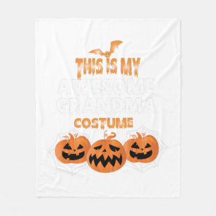 Halloween Pumpkin Grandmother Grandma Fleecedecke