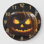 Halloween Pumpkin, Große Wanduhr (Vorderseite)