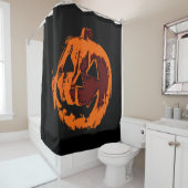 Halloween Pumpkin - Grunge Stil + Ihre Ideen Duschvorhang (Beispiel)