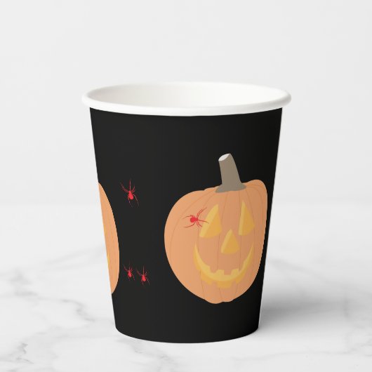 Halloween Pumpkin-Halloween-Party Pappbecher (Rückseite)