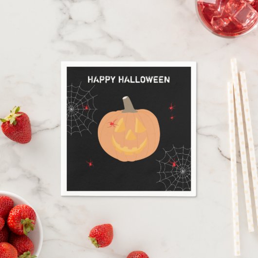 Halloween Pumpkin Happy Halloween Party Serviette (Beispiel)