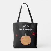 Halloween Pumpkin Happy Halloween Tasche (Rückseite)