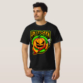 Halloween Pumpkin Head Ax Murderer T - Shirt (Vorne ganz)