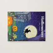 Halloween Pumpkin Head Castle Hexe Puzzle (Horizontal)