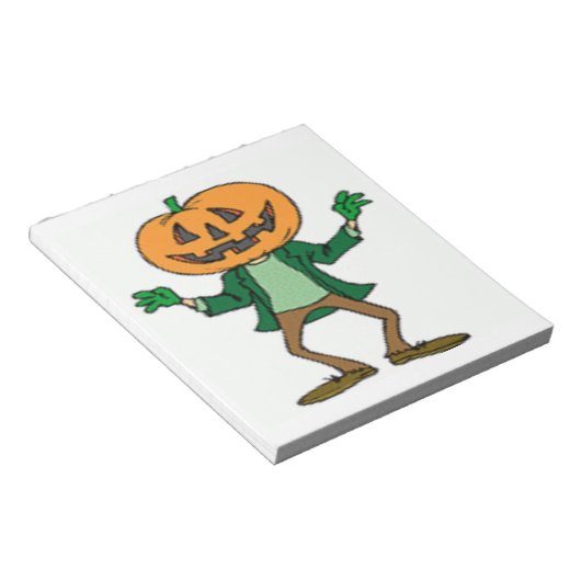 HALLOWEEN PUMPKIN HEAD NOTIZBLOCK (angewinkelt)